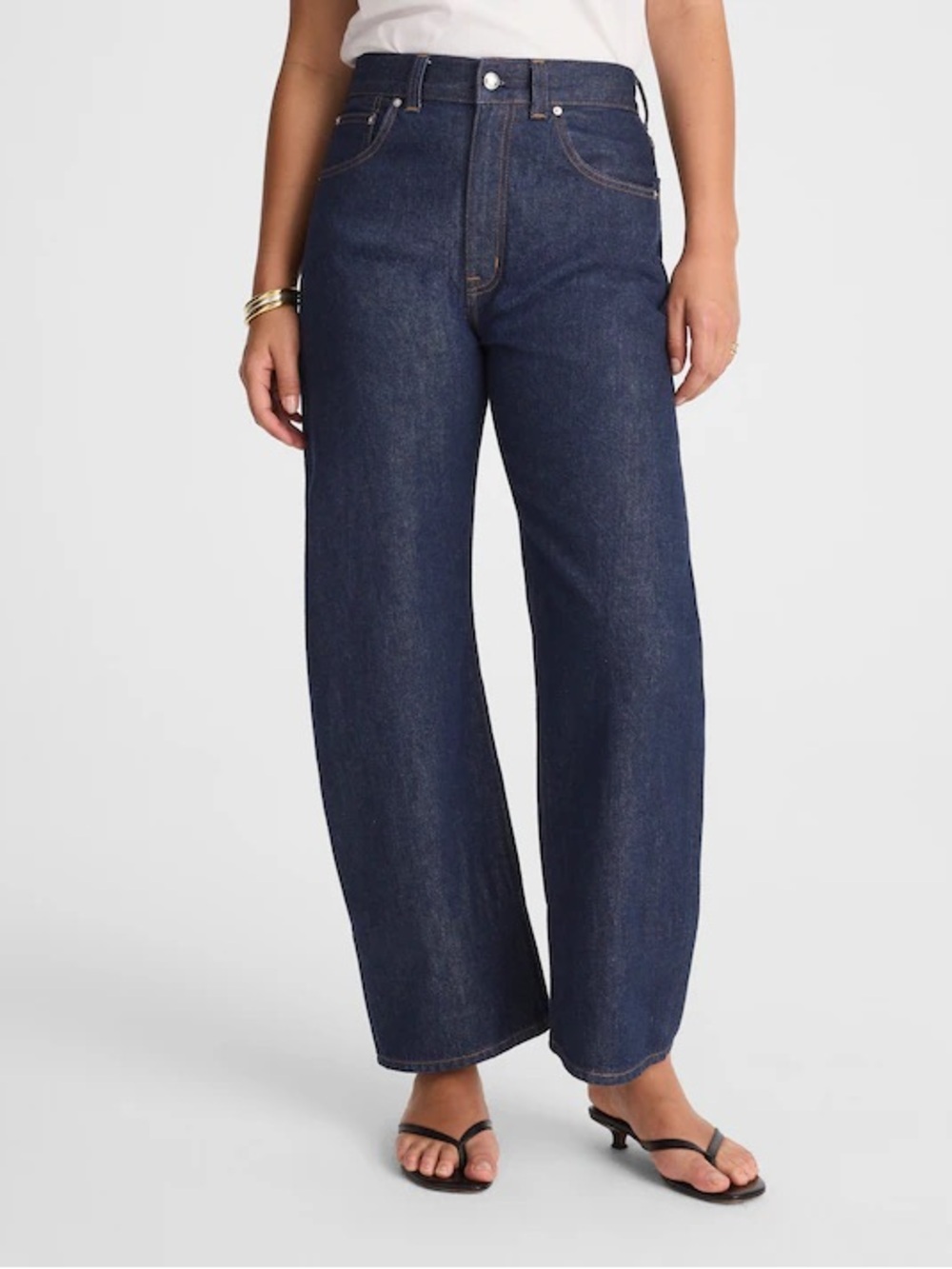 Madewell The Balloon Jean Barrel-Leg Rigid Dark Wash Denim Size 31 NWT New